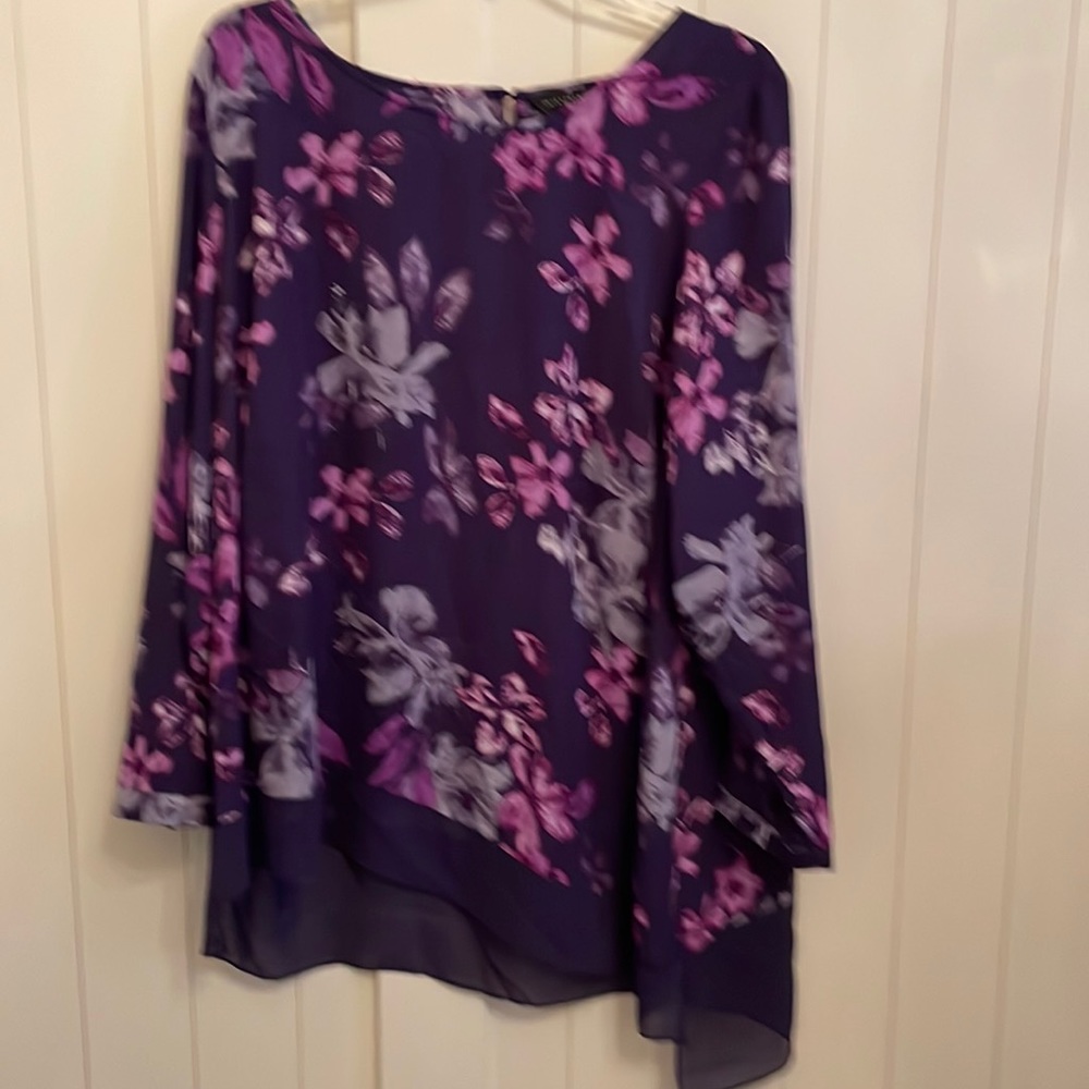 Investments Purple Floral Women's Top